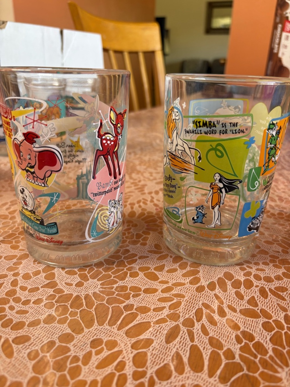 McDonald's Walt Disney World 100 Years of Magic collectible glass characters